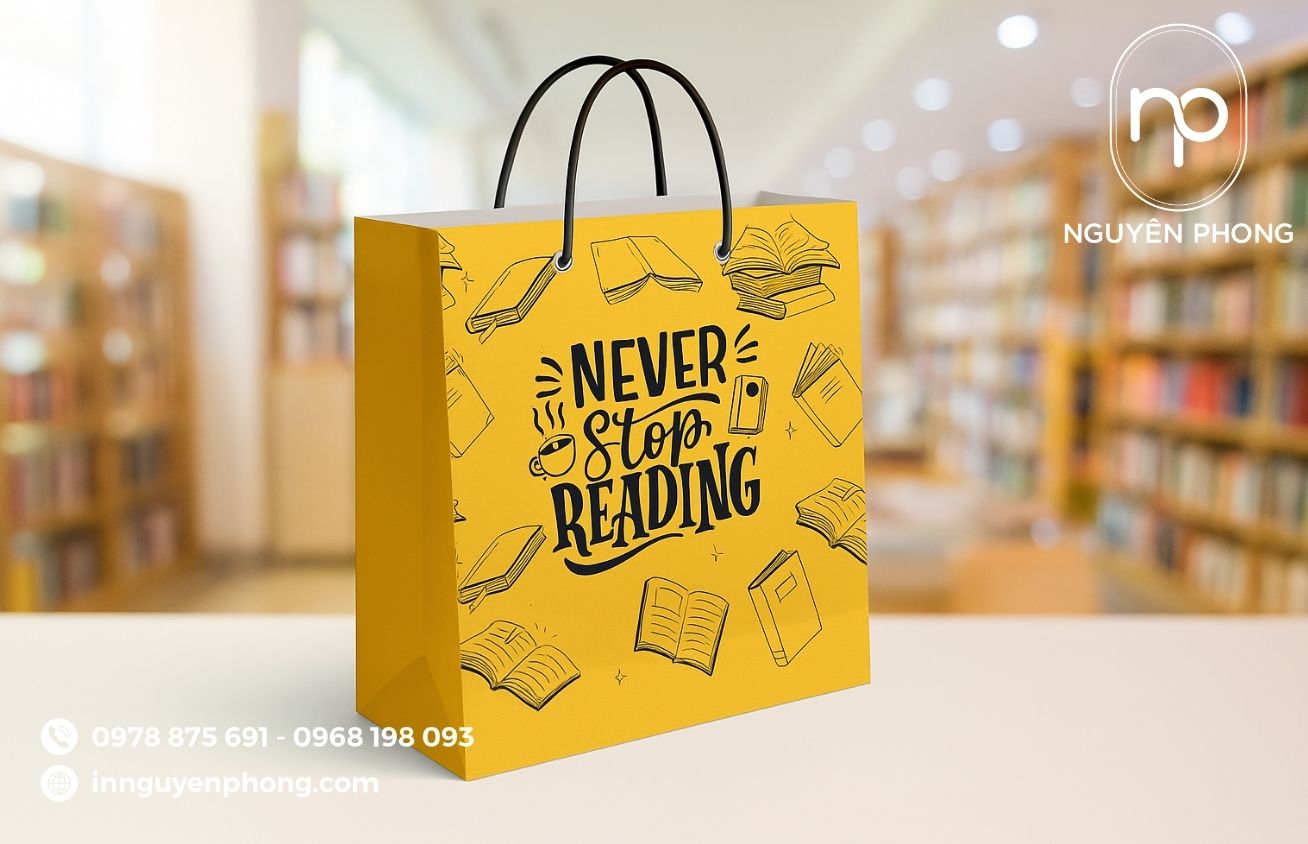 Top 30+ mẫu túi giấy đựng sách đẹp &amp; sang – In theo yêu cầu